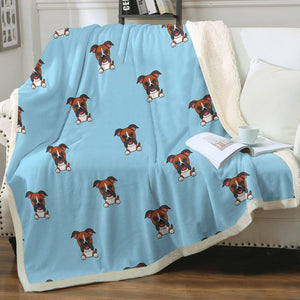 Happy Happy Boxer Love Soft Warm Fleece Blankets - 4 Colors-Blanket-Blankets, Boxer, Home Decor-11