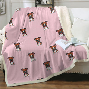 Happy Happy Boxer Love Soft Warm Fleece Blankets - 4 Colors-Blanket-Blankets, Boxer, Home Decor-Soft Pink-Small-3