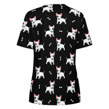 Load image into Gallery viewer, Happy Happy Bull Terrier Love All Over Print Women&#39;s Cotton T-Shirt - 4 Colors-Apparel-Apparel, Bull Terrier, Shirt, T Shirt-2