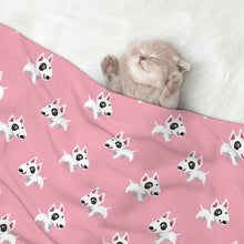 Load image into Gallery viewer, Happy Happy Bull Terrier Love Blanket for Dog-Dog Blanket-Blankets,Bull Terrier,Home Decor-7