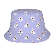 Load image into Gallery viewer, Happy Happy Bull Terrier Love Bucket Hat-Hats &amp; Caps-Accessories,Bull Terrier,Dog Dad Gifts,Dog Mom Gifts,Hats-Lavender Purple-One Size-17
