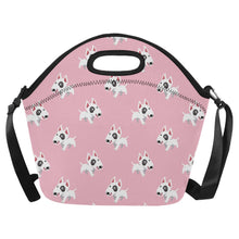 Load image into Gallery viewer, Happy Happy Bull Terrier Love Neoprene Lunch Bag-Accessories-Accessories,Bags,Bull Terrier,Dog Dad Gifts,Dog Mom Gifts,Lunch Bags-Light Pink-ONESIZE-4