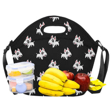 Load image into Gallery viewer, Happy Happy Bull Terrier Love Neoprene Lunch Bag-Accessories-Accessories,Bags,Bull Terrier,Dog Dad Gifts,Dog Mom Gifts,Lunch Bags-1