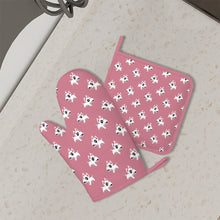 Load image into Gallery viewer, Happy Happy Bull Terrier Love Oven Mitts and Pot Holder Set-Kitchen Decor-Accessories,Bull Terrier,Dog Mom Gifts-2