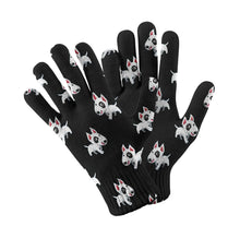 Load image into Gallery viewer, Happy Happy Bull Terrier Love Touch Screen Gloves-Accessories-Accessories, Bull Terrier, Dog Dad Gifts, Dog Mom Gifts, Gloves-Black-4