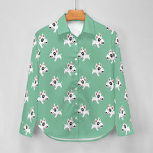 Load image into Gallery viewer, Happy Happy Bull Terrier Love Women's Shirt-Apparel-Apparel,Bull Terrier,Dog Mom Gifts,Shirt-12