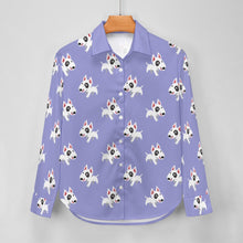 Load image into Gallery viewer, Happy Happy Bull Terrier Love Women's Shirt-Apparel-Apparel,Bull Terrier,Dog Mom Gifts,Shirt-15