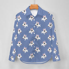 Load image into Gallery viewer, Happy Happy Bull Terrier Love Women's Shirt-Apparel-Apparel,Bull Terrier,Dog Mom Gifts,Shirt-9