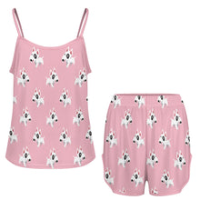 Load image into Gallery viewer, Happy Happy Bull Terrier Women&#39;s Cami and Shorts Pajama Set-10
