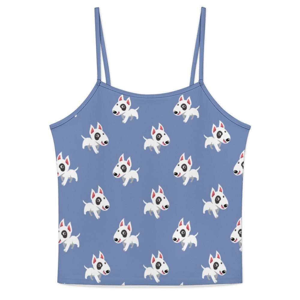 Happy Happy Bull Terrier Women's Cami and Shorts Pajama Set-17