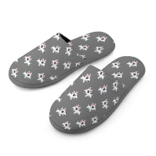 Load image into Gallery viewer, Happy Happy Bull Terrier Women&#39;s Cotton Mop Slippers-Accessories, Bull Terrier, Dog Mom Gifts, Slippers-4