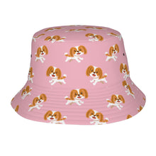 Load image into Gallery viewer, Happy Happy Cavalier King Charles Spaniel Bucket Hat-Hats &amp; Caps-Light Pink-One Size-41