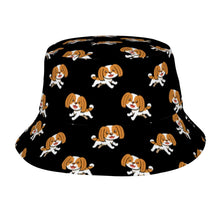 Load image into Gallery viewer, Happy Happy Cavalier King Charles Spaniel Bucket Hat-Hats &amp; Caps-Midnight Black-One Size-17