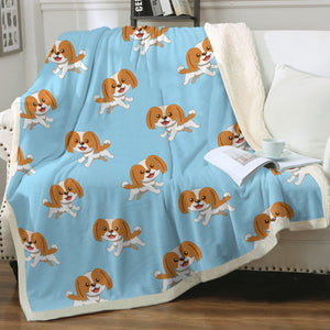 Happy Happy Shih Tzu Love Soft Warm Fleece Blanket - 4 Colors-Blanket-Blankets, Home Decor, Shih Tzu-13