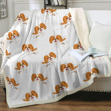 Load image into Gallery viewer, Happy Happy Shih Tzu Love Soft Warm Fleece Blanket - 4 Colors-Blanket-Blankets, Home Decor, Shih Tzu-Ivory-Small-2