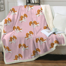 Load image into Gallery viewer, Happy Happy Shih Tzu Love Soft Warm Fleece Blanket - 4 Colors-Blanket-Blankets, Home Decor, Shih Tzu-Soft Pink-Small-3