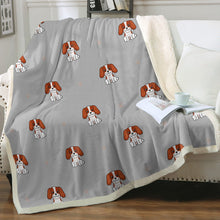 Load image into Gallery viewer, Happy Happy Cavalier King Charles Spaniels Soft Warm Fleece Blankets-Blanket-Blankets, Cavalier King Charles Spaniel, Home Decor-14