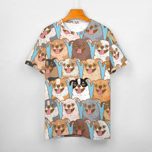 Happy Happy Chihuahuas All Over Print Women's Cotton T-Shirt-Apparel-Apparel, Chihuahua, Shirt, T Shirt-10