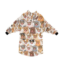Load image into Gallery viewer, Happy Happy Chihuahuas Love Blanket Hoodie for Women-Apparel-Apparel, Blankets-White-ONE SIZE-2