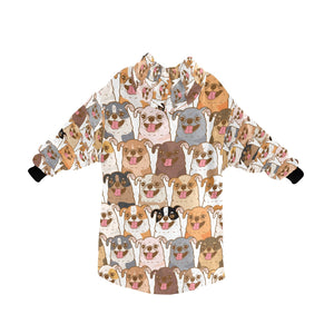 Happy Happy Chihuahuas Love Blanket Hoodie for Women-Apparel-Apparel, Blankets-White-ONE SIZE-2