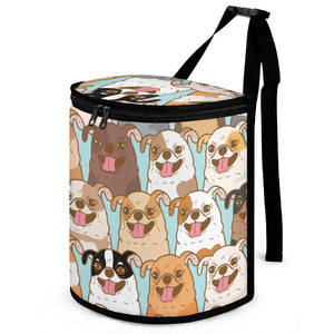 Happy Happy Chihuahuas Love Multipurpose Car Storage Bag - 4 Colors-Car Accessories-Bags, Car Accessories, Chihuahua-Powder Blue-12