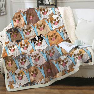 Happy Happy Chihuahuas Love Soft Warm Fleece Blanket - 4 Colors-Blanket-Blankets, Chihuahua, Home Decor-15