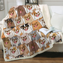 Load image into Gallery viewer, Happy Happy Chihuahuas Love Soft Warm Fleece Blanket - 4 Colors-Blanket-Blankets, Chihuahua, Home Decor-Ivory-Small-1