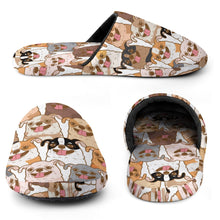 Load image into Gallery viewer, Happy Happy Chihuahuas Women&#39;s Cotton Mop Slippers-Footwear-Accessories, Chihuahua, Dog Mom Gifts, Slippers-3