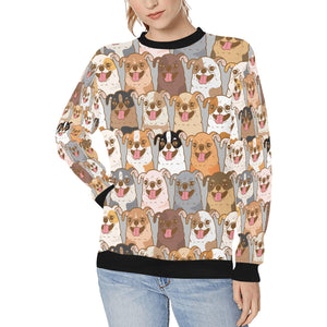 Happy Happy Chihuahuas Women's Sweatshirt-Apparel-Apparel, Chihuahua, Sweatshirt-Silver-XS-11