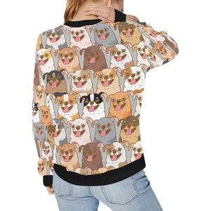 Happy Happy Chihuahuas Women's Sweatshirt-Apparel-Apparel, Chihuahua, Sweatshirt-13