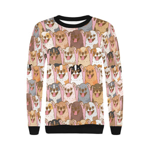 Happy Happy Chihuahuas Women's Sweatshirt-Apparel-Apparel, Chihuahua, Sweatshirt-4