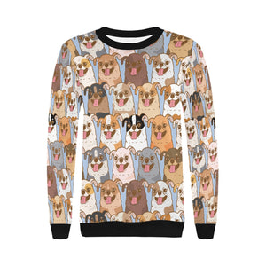 Happy Happy Chihuahuas Women's Sweatshirt-Apparel-Apparel, Chihuahua, Sweatshirt-9