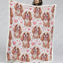 Load image into Gallery viewer, Happy Happy Cocker Spaniel Love Soft Warm Fleece Blanket-Blanket-Blankets, Cocker Spaniel, Home Decor-13