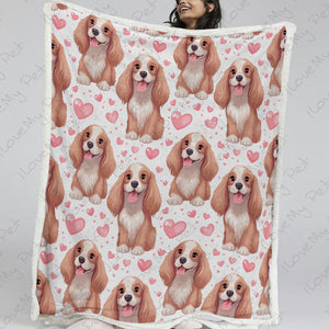 Happy Happy Cocker Spaniel Love Soft Warm Fleece Blanket-Blanket-Blankets, Cocker Spaniel, Home Decor-13