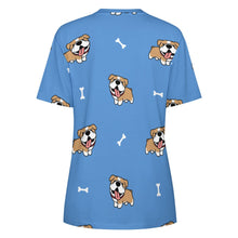 Load image into Gallery viewer, Happy Happy Shiba Love All Over Print Women&#39;s Cotton T-Shirt - 4 Colors-Apparel-Apparel, Shiba Inu, Shirt, T Shirt-2