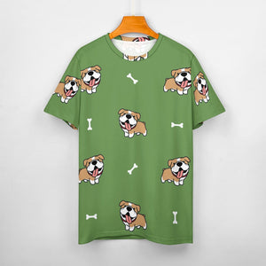 Happy Happy Shiba Love All Over Print Women's Cotton T-Shirt - 4 Colors-Apparel-Apparel, Shiba Inu, Shirt, T Shirt-13