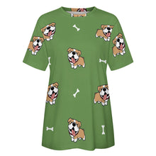 Load image into Gallery viewer, Happy Happy Shiba Love All Over Print Women&#39;s Cotton T-Shirt - 4 Colors-Apparel-Apparel, Shiba Inu, Shirt, T Shirt-11