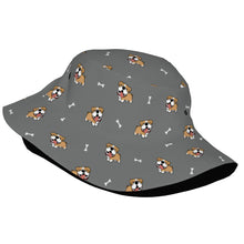 Load image into Gallery viewer, Happy Happy English Bulldog Love Bucket Hat-Hats &amp; Caps-Accessories,Dog Dad Gifts,Dog Mom Gifts,English Bulldog,Hats-42