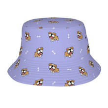Load image into Gallery viewer, Happy Happy English Bulldog Love Bucket Hat-Hats &amp; Caps-Accessories,Dog Dad Gifts,Dog Mom Gifts,English Bulldog,Hats-Lavender Purple-One Size-25