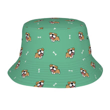 Load image into Gallery viewer, Happy Happy English Bulldog Love Bucket Hat-Hats &amp; Caps-Accessories,Dog Dad Gifts,Dog Mom Gifts,English Bulldog,Hats-Mint Green-One Size-17