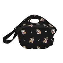 Load image into Gallery viewer, Happy Happy English Bulldog Love Neoprene Lunch Bag-Accessories-Accessories,Bags,Dog Dad Gifts,Dog Mom Gifts,English Bulldog,Lunch Bags-15