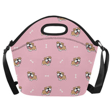 Load image into Gallery viewer, Happy Happy English Bulldog Love Neoprene Lunch Bag-Accessories-Accessories,Bags,Dog Dad Gifts,Dog Mom Gifts,English Bulldog,Lunch Bags-Pink-ONESIZE-6