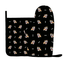 Load image into Gallery viewer, Happy Happy English Bulldog Love Oven Mitts and Pot Holder Set-Kitchen Decor-Accessories,Dog Mom Gifts,English Bulldog-5