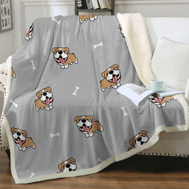 English bulldog fleece blanket hotsell