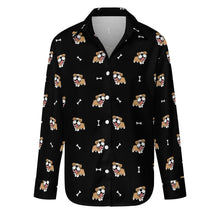 Load image into Gallery viewer, Happy Happy English Bulldog Love Women's Shirt-Apparel-Apparel,Dog Mom Gifts,English Bulldog,Shirt-S-Black6-25