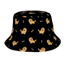 Load image into Gallery viewer, Happy Happy Golden Retriever Bucket Hat-Hats &amp; Caps-Accessories,Dog Dad Gifts,Dog Mom Gifts,Golden Retriever,Hats-Midnight Black-One Size-25