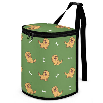 Happy Happy Golden Retriever Multipurpose Car Storage Bag - 4 Colors-Car Accessories-Bags, Car Accessories, Golden Retriever-Olive Green-5
