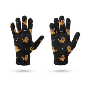 Happy Happy Golden Retriever Touch Screen Gloves-Accessories-Accessories, Dog Dad Gifts, Dog Mom Gifts, Gloves, Golden Retriever-11