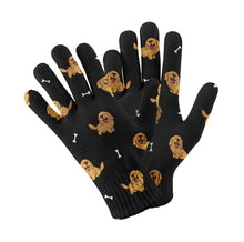 Load image into Gallery viewer, Happy Happy Golden Retriever Touch Screen Gloves-Accessories-Accessories, Dog Dad Gifts, Dog Mom Gifts, Gloves, Golden Retriever-Black-4