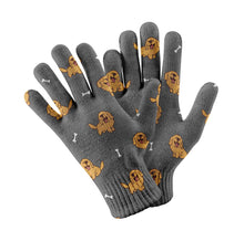 Load image into Gallery viewer, Happy Happy Golden Retriever Touch Screen Gloves-Accessories-Accessories, Dog Dad Gifts, Dog Mom Gifts, Gloves, Golden Retriever-Gray-3